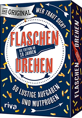 Flaschendrehen – Die Edition ab 18 Jahren: 60 lustige Aufgaben und Mutproben | Das Original. Der Spieleklassiker für Erwachsene perfekt für Geburtstag, Weihnachten und als Geschenk