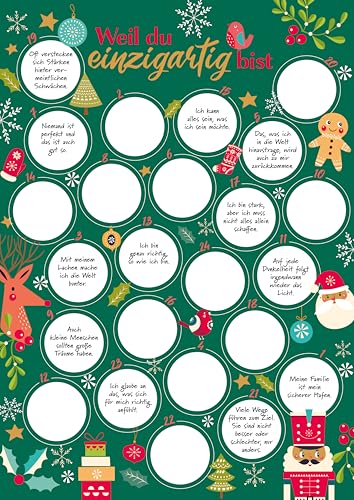 Weil du einzigartig bist – Der Rubbel-Adventskalender für Mädchen: 24 Mutmachsprüche zum Freirubbeln. Tolles Geschenk für Tochter und Nichte. Für mehr Mut und Selbstbewusstsein. Ab 10 von Riva