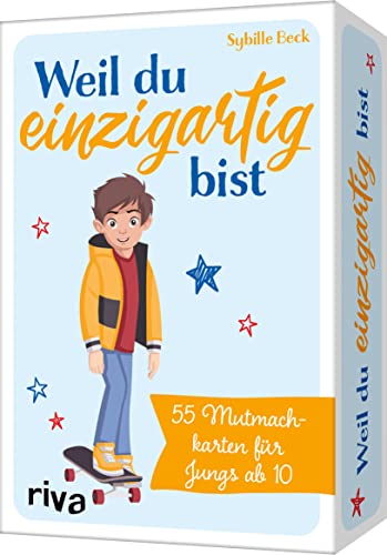 Weil du einzigartig bist: 55 Mutmachkarten für Jungs ab 10. Das perfekte Geschenk für den Sohn, Neffen, Enkel. Für mehr Selbstbewusstsein, Mut, innere Stärke, Selbstvertrauen Weil du einzigartig bist: 55 Mutmachkarten für Jungs ab 10. Das perfekte Geschenk für den Sohn, Neffen, Enkel. Für mehr Selbstbewusstsein, Mut, innere Stärke, Selbstvertrauen von Riva