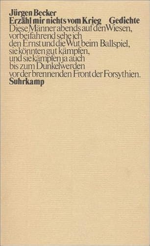 Erzähl mir nichts vom Krieg: Gedichte