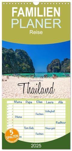 Familienplaner 2025 - Zauberhaftes Thailand mit 5 Spalten (Wandkalender, 21 cm x 45 cm), CALVENDO von CALVENDO