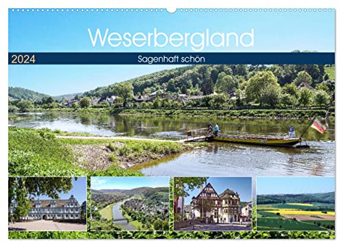 Weserbergland - sagenhaft schön (Wandkalender 2024 DIN A2 quer), CALVENDO Monatskalender