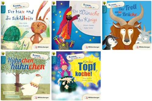 Geschichten aus aller Welt - Set 1: Einzelbände: Der Hase und die Schildkröte; Die Wünsche des Königs; Der Troll unter der Brücke; Hühnchen Kühnchen; Koche, Topf, koche! von Mildenberger Verlag GmbH