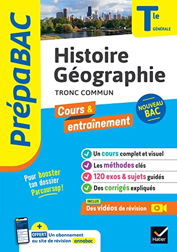 Prépabac - Histoire-Géographie Tle générale - Bac 2025: cours, méthodes & entraînement (programme de Terminale)