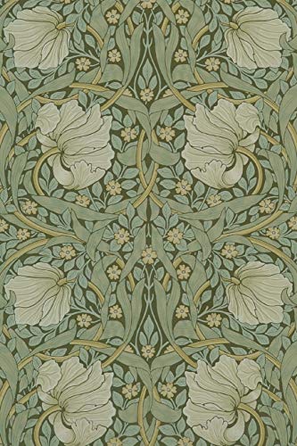 Pimpernel, William Morris. Blank journal: 160 blank pages, 6 x 9 inch (15.24 x 22.86 cm) Laminated