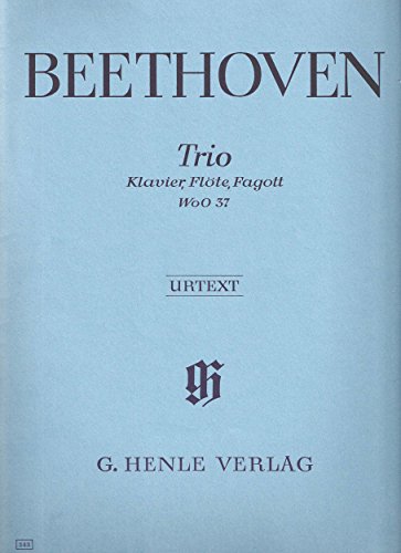 Flötentrio G-dur WoO 37 für Klavier, Flöte und Fagott: Besetzung: Kammermusik mit Blasinstrumenten (G. Henle Urtext-Ausgabe) von HENLE