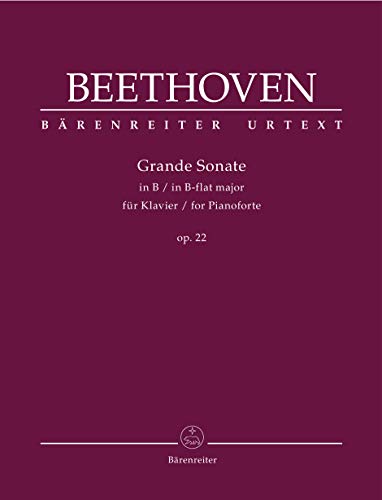 Grande Sonate für Klavier B-Dur op. 22. Spielpartitur, Urtextausgabe. BÄRENREITER URTEXT