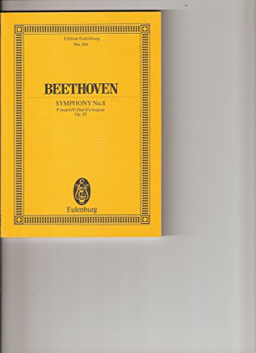 Sinfonie Nr.8 F-Dur op.93, Partitur von Ernst Eulenburg Ltd.
