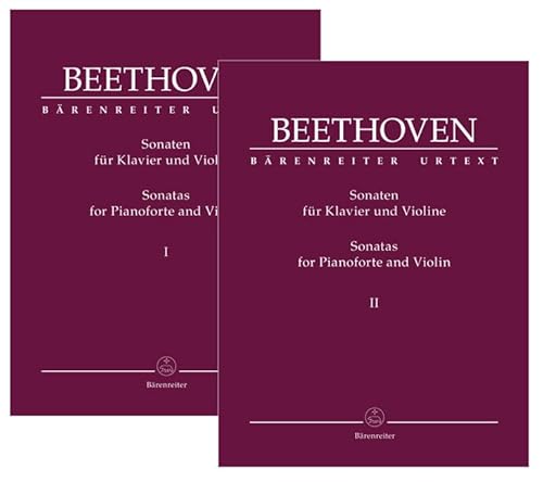 Sonaten für Klavier und Violine (Band I und II). Spielpartituren (2), Stimmen (2), Urtextausgabe, Sammelband. BÄRENREITER URTEXT