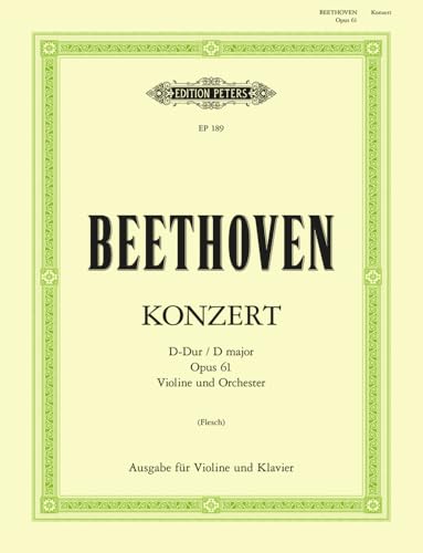 Violinkonzert D-Dur Op 61 - Vl. & Orch. Violine, Klavier