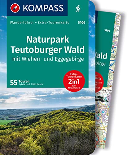 KOMPASS Wanderführer Naturpark Teutoburger Wald mit Wiehen- und Eggegebirge, 55 Touren mit Extra-Tourenkarte: GPS-Daten zum Download von KOMPASS-KARTEN