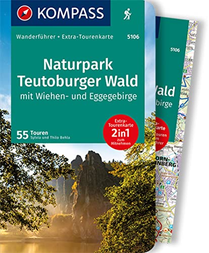 KOMPASS Wanderführer Naturpark Teutoburger Wald mit Wiehen- und Eggegebirge, 55 Touren: mit Extra-Tourenkarte Maßstab 1:80.000, GPX-Daten zum Download