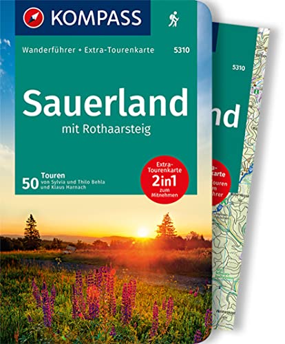 KOMPASS Wanderführer Sauerland mit Rothaarsteig, 50 Touren: mit Extra-Tourenkarte Maßstab 1:100.000, GPX-Daten zum Download