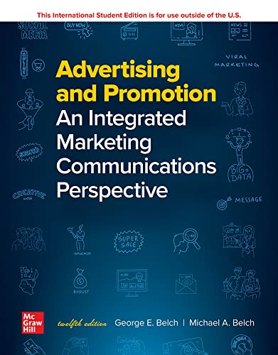ISE Advertising and Promotion: An Integrated Marketing Communications Perspective (Economia e discipline aziendali) von McGraw-Hill Education