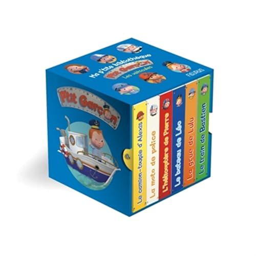Ma p'tite bibliothèque - P'tit Garçon Les véhicules: Coffret en 6 volumes : Le camion-toupie d'Alexis ; La moto de police ; L'hélicoptère de Pierre ... Léo ; La grue de Lulu ; Le train de Bastien von FLEURUS