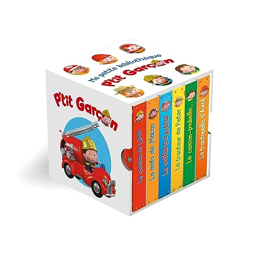 Ma petite bibliothèque - P'tit Garçon: Coffret avec 6 livres : Le camion de Léon ; La moto de Marco ; La voiture d'Arthur ; Le tracteur de Peter ; Le camion-poubelle de Marcel ; La tractopelle d'Axel von FLEURUS