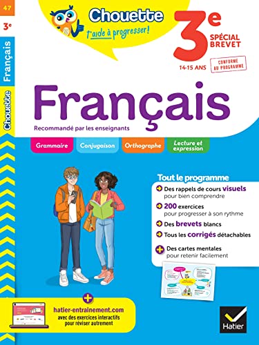 Chouette - Français 3e: cahier de révision et d'entraînement recommandé par les enseignants von HATIER