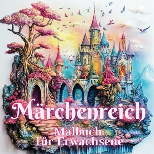 Märchenreich – Malbuch für Erwachsene: Ausmalbuch mit 50 Motiven für mehr Achtsamkeit und Stressabbau