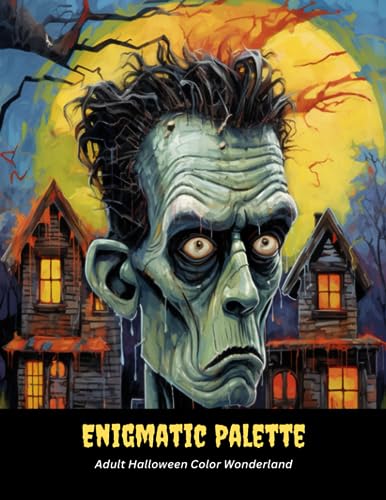 Enigmatic Palette: Adult Halloween Color Wonderland , 50 pages, 8x11 inches