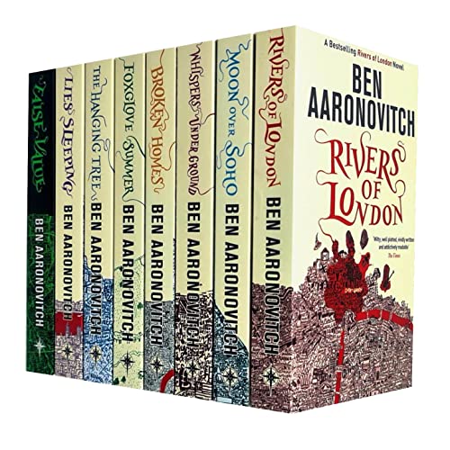 Ben Aaronovitch Rivers of London Series Collection 7 Books Set (Rivers of London, Moon Over Soho, Whispers Under Ground, Broken Homes, Foxglove Summer, The Hanging Tree, Lies Sleeping)