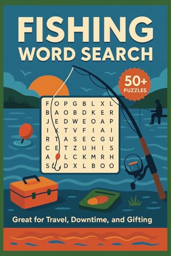 Fishing Word Search: Relaxing and Easy-to-Read Puzzles Featuring Fish Species, Gear, Techniques, and Outdoor Fun Fishing Word Search: Relaxing and Easy-to-Read Puzzles Featuring Fish Species, Gear, Techniques, and Outdoor Fun von Independently published
