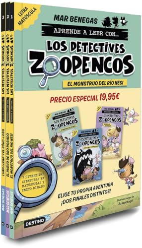 Pack Aprende a leer con... ¡Los Detectives Zoopencos! 1, 2 y 3: En letra: En letra MAYÚSCULA para aprender a leer (libros para niños a partir de 5 ... historia (Aprende a leer con mayúsculas) von Destino Infantil & Juvenil