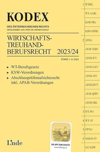 KODEX Wirtschaftstreuhand-Berufsrecht 2023/24 (Kodex des Österreichischen Rechts) von Linde Verlag Ges.m.b.H.