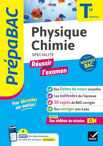 Prépabac Réussir l'examen - Physique-Chimie Tle générale (spécialité) - Bac 2025: fiches de révision, sujets de bac corrigés & vidéos