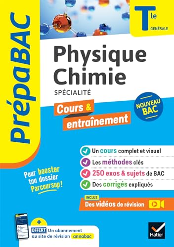 Prépabac - Physique-Chimie Tle générale (spécialité) - Bac 2025: cours, méthodes & sujets corrigés (programme de Terminale) von HATIER