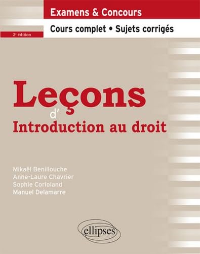 Leçons d’Introduction au droit, 2e édition (Leçons de Droit)