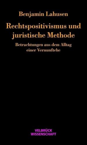 Rechtspositivismus und juristische Methode: Betrachtungen aus dem Alltag einer Vernunftehe von Velbrück