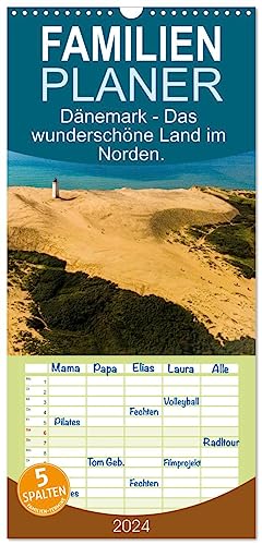 Familienplaner 2024 - Dänemark - Das wunderschöne Land im Norden. mit 5 Spalten (Wandkalender, 21 cm x 45 cm) CALVENDO