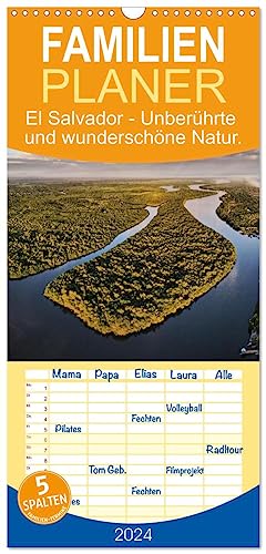 Familienplaner 2024 - El Salvador - Unberührte und wunderschöne Natur. mit 5 Spalten (Wandkalender, 21 cm x 45 cm) CALVENDO: Zwölf harmonische Bilder des El Salvador. (CALVENDO Orte)