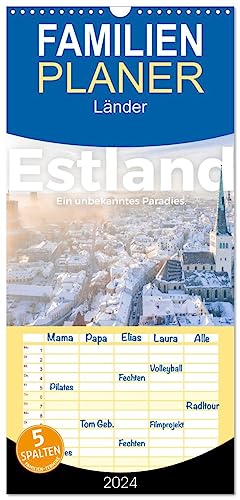 Familienplaner 2024 - Estland - Ein unbekanntes Paradies. mit 5 Spalten (Wandkalender, 21 cm x 45 cm) CALVENDO von CALVENDO