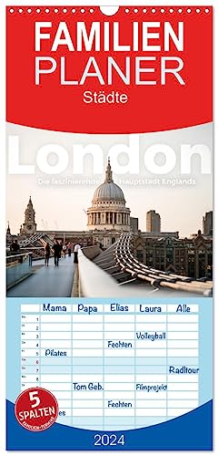 Familienplaner 2024 - London - Die faszinierende Hauptstadt Englands. mit 5 Spalten (Wandkalender, 21 cm x 45 cm) CALVENDO