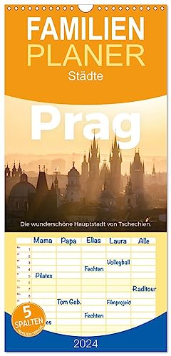 Familienplaner 2024 - Prag - Die wunderschöne Hauptstadt von Tschechien. mit 5 Spalten (Wandkalender, 21 cm x 45 cm) CALVENDO