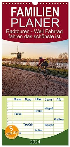 Familienplaner 2024 - Radtouren - Weil Fahrrad fahren das schönste ist. mit 5 Spalten (Wandkalender, 21 cm x 45 cm) CALVENDO