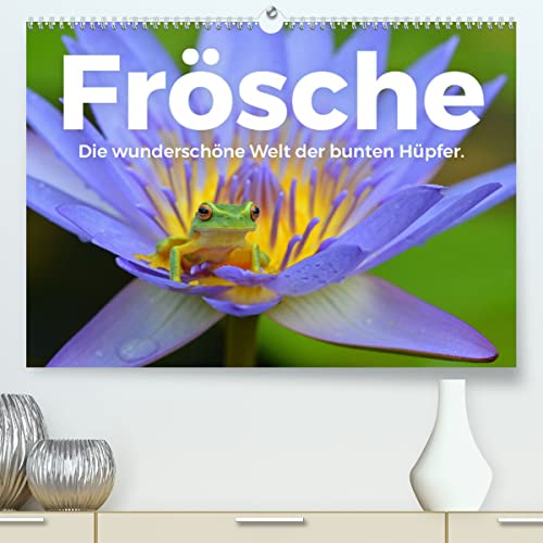 Frösche - Die wunderschöne Welt der bunten Hüpfer. (hochwertiger Premium Wandkalender 2024 DIN A2 quer), Kunstdruck in Hochglanz