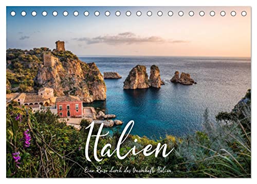 Italien - Eine Reise durch das traumhafte Italien. (Tischkalender 2024 DIN A5 quer), CALVENDO Monatskalender von CALVENDO