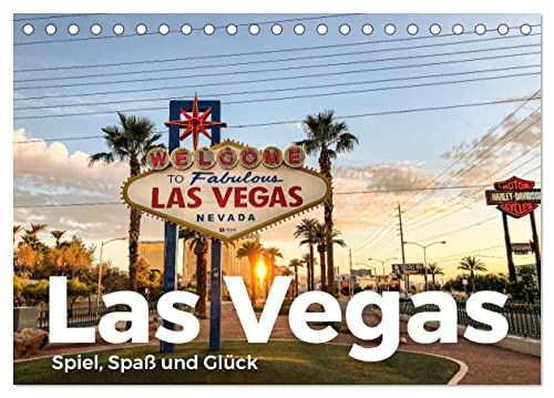 Las Vegas - Spiel, Spaß und Glück (Tischkalender 2024 DIN A5 quer), CALVENDO Monatskalender von CALVENDO