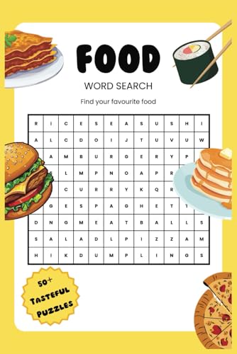 Food Word Search Puzzle Book: Word Searches with Easy to Read Print about Food, Food, Cusine lovers and More | 6x9 inches, 110 Pages, 50+ Puzzles ... Gift for Vacation, Holidays and Free Times von Independently published