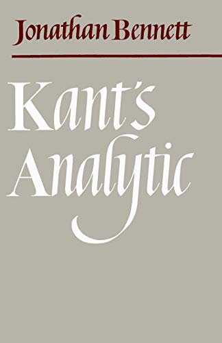 Kant's Analytic von Cambridge University Press