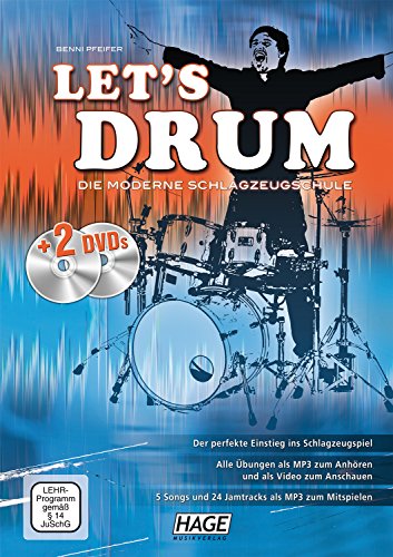 Let's Drum + 2 DVDs: Die moderne Schlagzeugschule von Unbekannt