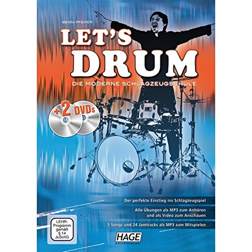 Let's Drum + 2 DVDs: Die moderne Schlagzeugschule