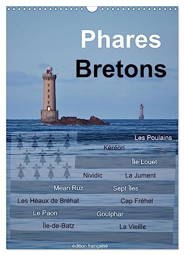 Phares Bretons (Calendrier mural 2025 DIN A3 horizontal), CALVENDO calendrier mensuel: Phares de Bretagne von Calvendo