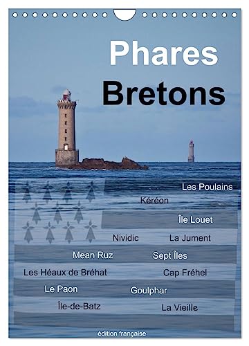 Phares Bretons (Calendrier mural 2025 DIN A4 horizontal), CALVENDO calendrier mensuel: Phares de Bretagne von Calvendo