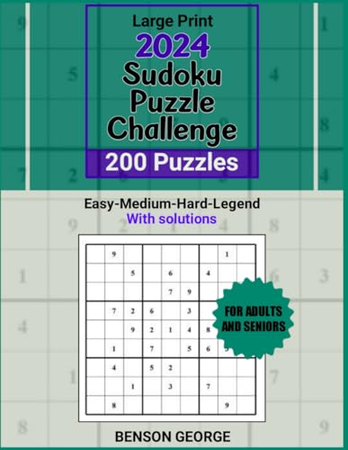 2024 Sudoku Puzzle Challenge - 200 puzzles across 4 levels with solutions (For Adults and Seniors) von Independently published