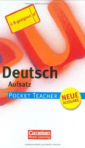 Pocket Teacher - Sekundarstufe I (mit Umschlagklappen): Deutsch: Aufsatz von Cornelsen Verlag Scriptor