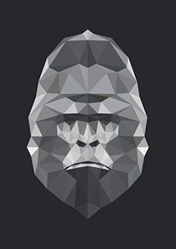 Notizbuch A4 kariert mit Softcover Design: Gorilla Affe Silberrücken Polygon Tier Geschenk Affenkopf: 120 karierte DIN A4 Seiten Notizbuch A4 kariert mit Softcover Design: Gorilla Affe Silberrücken Polygon Tier Geschenk Affenkopf: 120 karierte DIN A4 Seiten