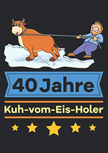 Notizbuch A4 liniert mit Softcover Design: 40 Jahre Dienstjubiläum Firmenjubiläum Geschenk Arbeit: 120 linierte DIN A4 Seiten